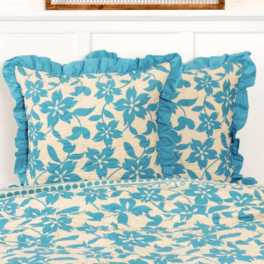 Briar Azure Quilted Euro Sham 26x26 VHC Brands - The Fox Decor
